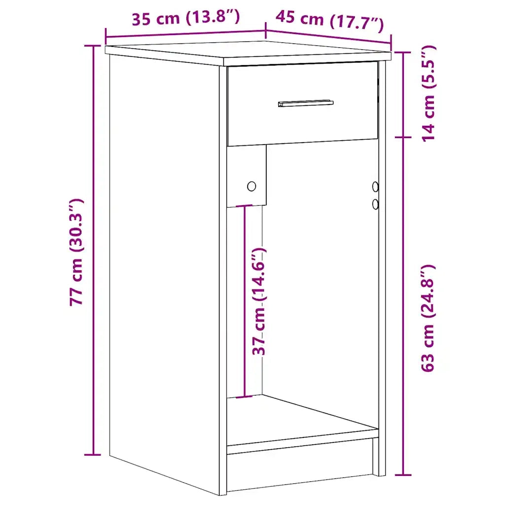 Supporto a Torre per Computer con Cassetto Bianco 35x45x77 cm CFW8314488