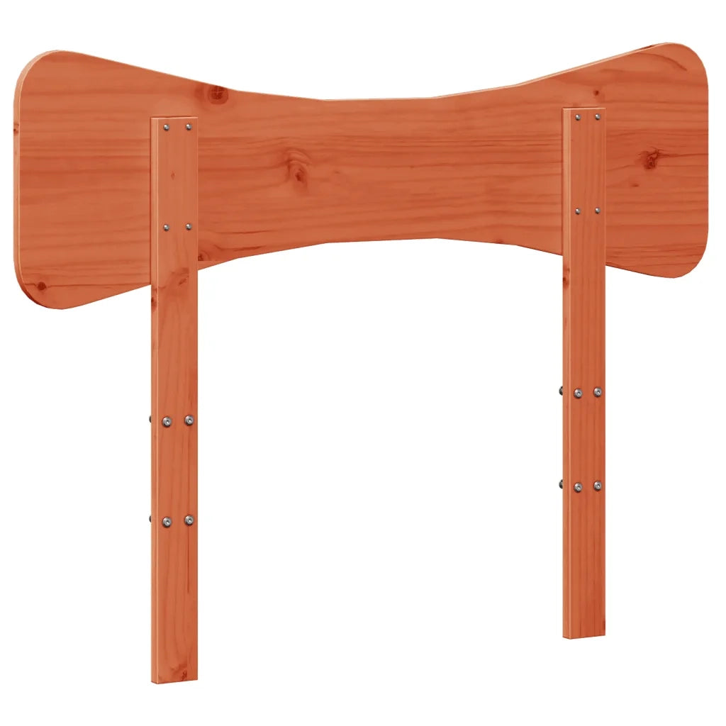 Testiera-Testata-Testiera Decorativa Marrone Cera 100 cm in Legno Massello di Pino 387889