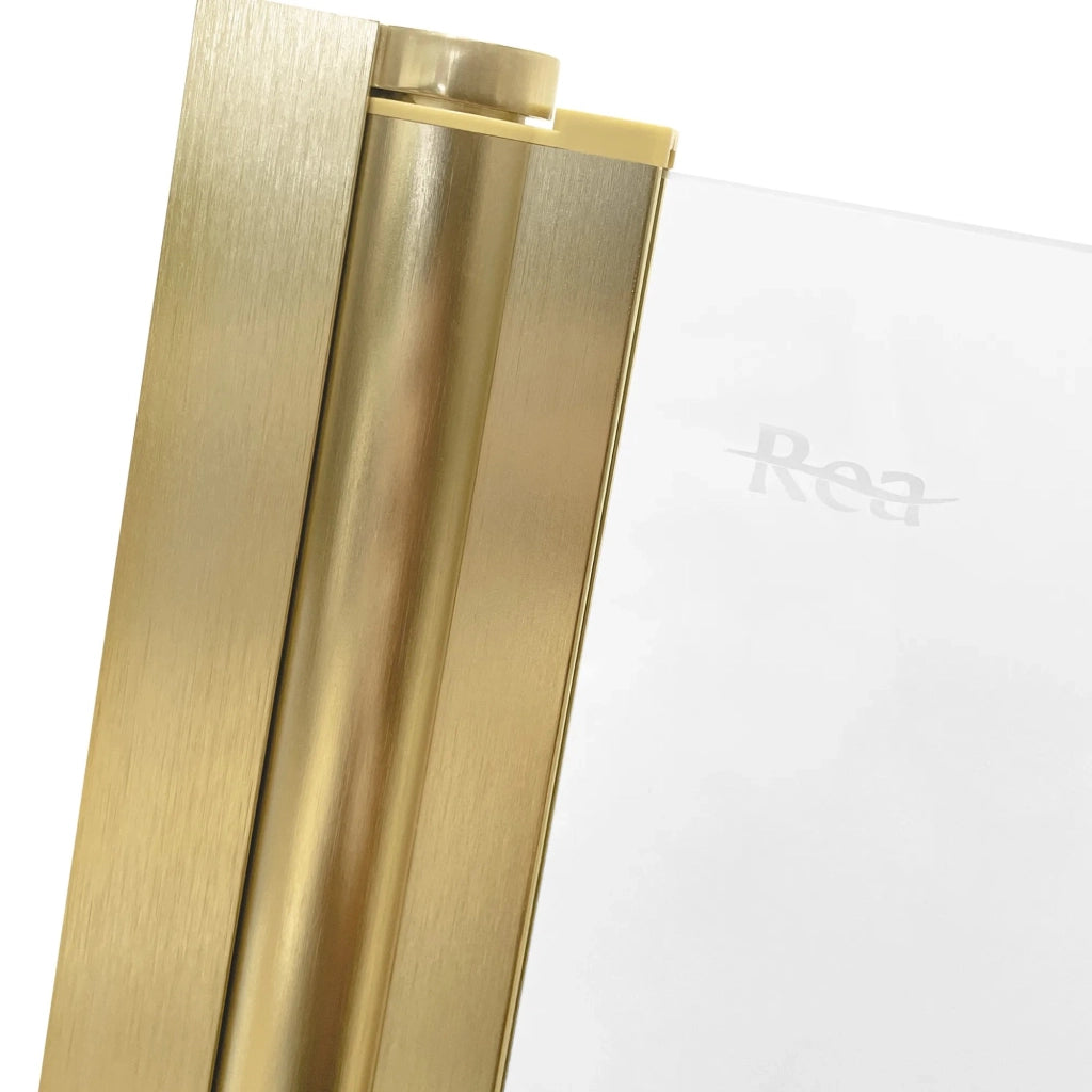 Schermo Vasca Pieghevole Rea Agat-2 100 Brush Gold