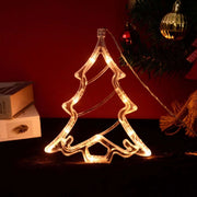 Luci natalizie figura luminosa ornamento Decorazione led per finestra vetrine con ventosa Albero di Natale