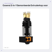 Testa di estrusione assemblata a doppia ruota - Lega di alluminio - Bocca 0,4 mm - Per CR-10/Ender 3 - Rapida dissipazione del calore - Estrusore