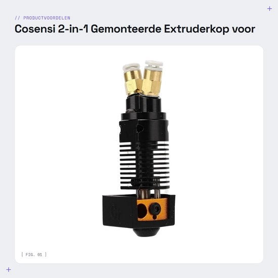 Testa di estrusione assemblata a doppia ruota - Lega di alluminio - Bocca 0,4 mm - Per CR-10/Ender 3 - Rapida dissipazione del calore - Estrusore