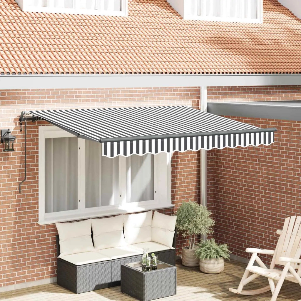 Tenda da Sole | Tenda Retrattile Antracite 350 x 200 cm Tessuto