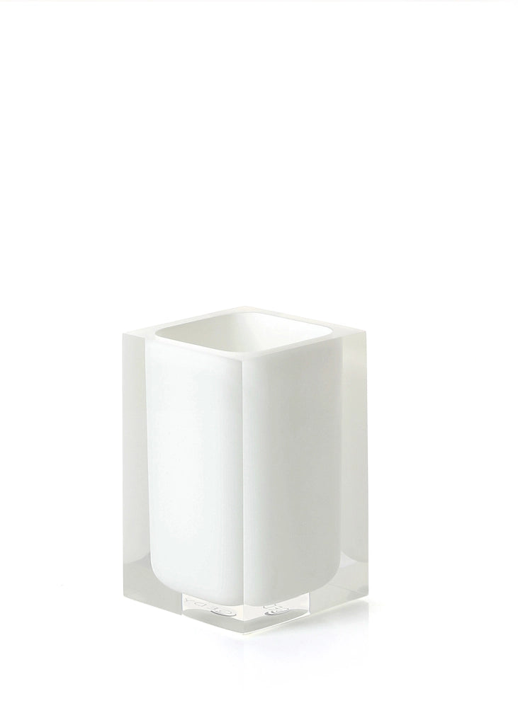 Portaspazzolini d'appoggio in resina RA98 Gedy serie RAINBOW Bianco