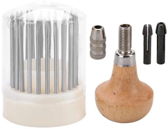 Kit di accessori per gioielli 23 pezzi - set di accessori per gioielli - manico in legno - scatola di conservazione - beader - creazione di gioielli DIY - gioielliere