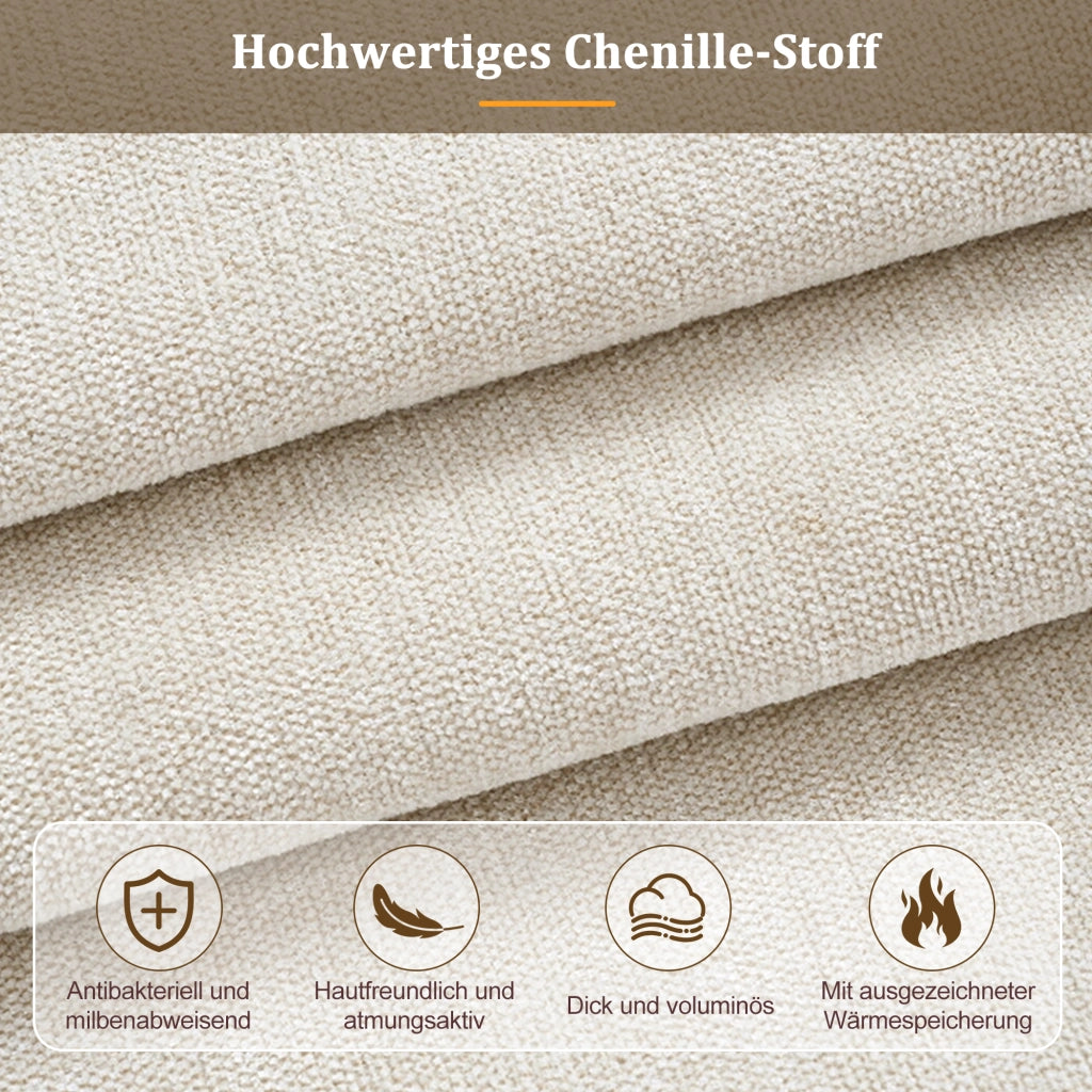 letto imbottito chenille beige 160 x 200 cm