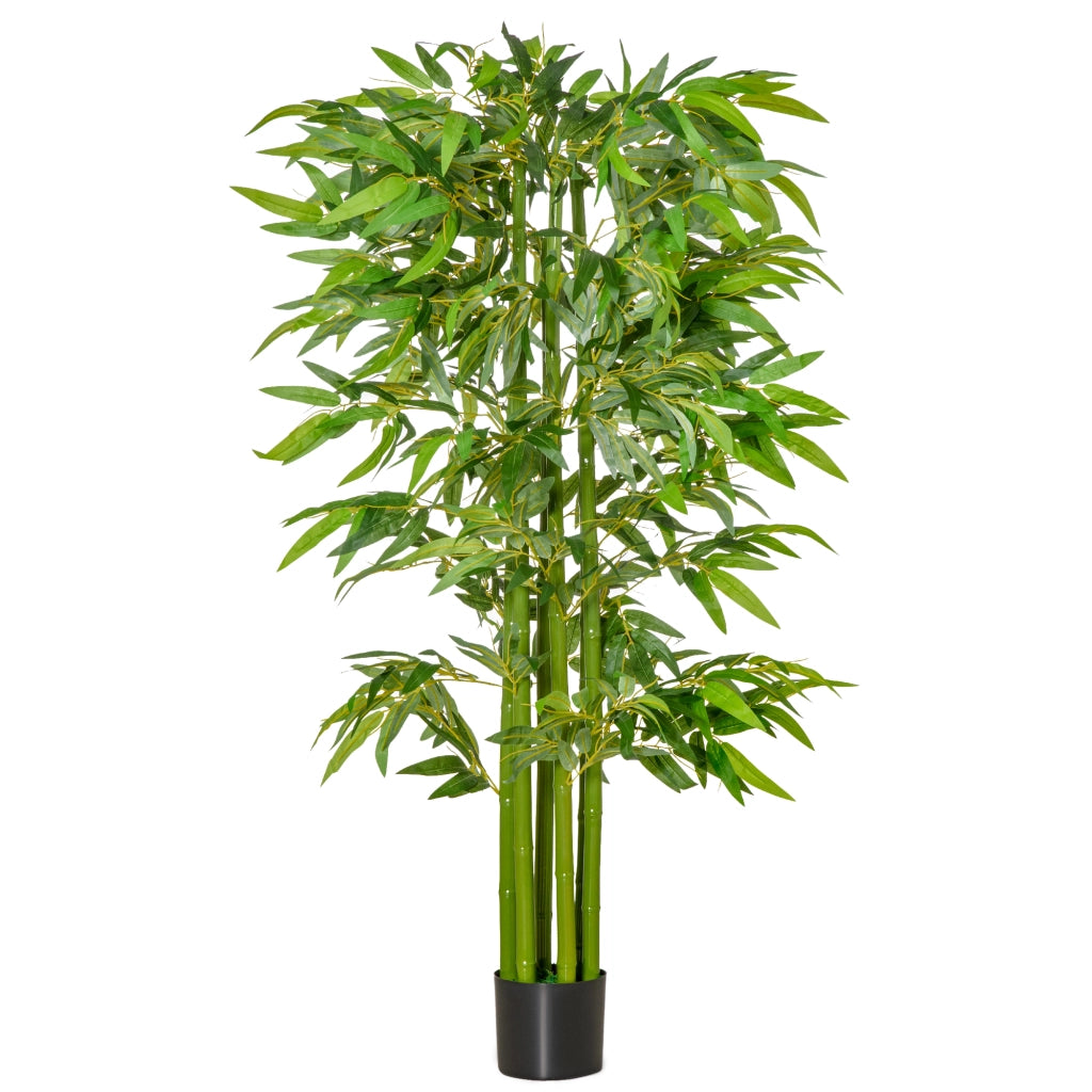 EasyComfort Pianta Finta di Bambù Alta 160cm con Vaso Nero per Interno