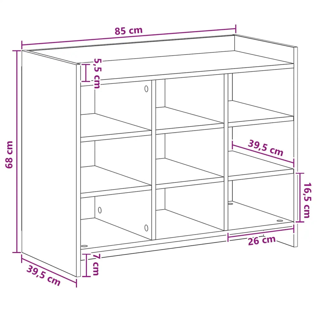 Mobile per scarpe Legno antico 85 x 39,5 x 70 cm 8011369