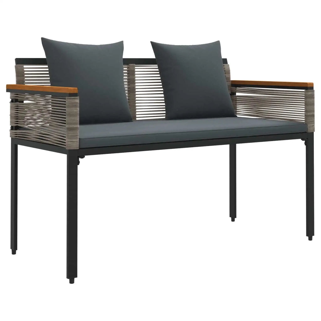 Panchina da esterno Grigio e Grigio Scuro 117 x 54 x 74.5 cm 42025239