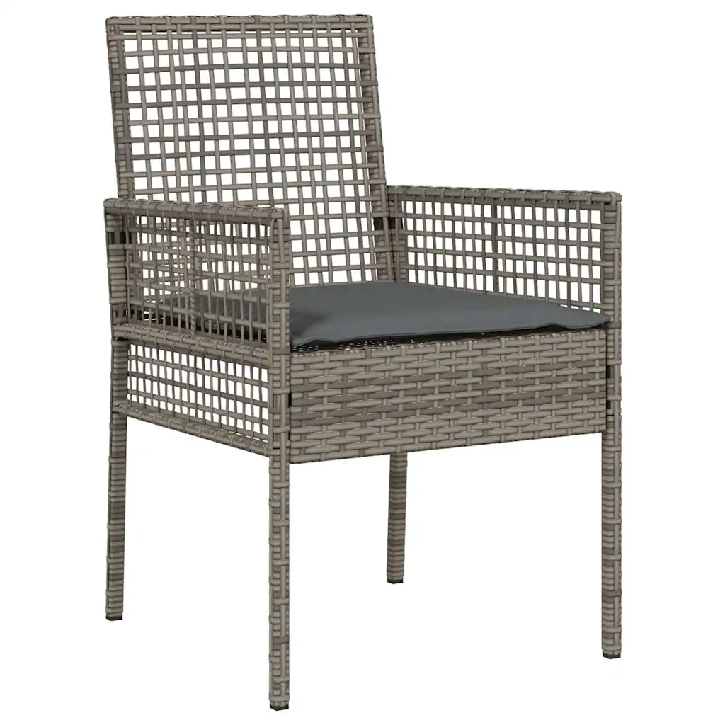 Set da Pranzo per Giardino 3 pcs Grigio polyrattan 3334945