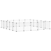 Gabbia per Animali 20 Pannelli con Porta Nera 35x35 cm Acciaio CFW5309591