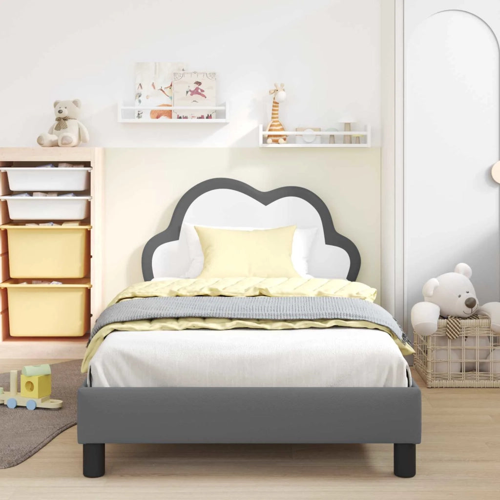 Struttura letto bambini con testata-Giroletto per bambini Grigio Chiaro 90 x 200 cm 354410