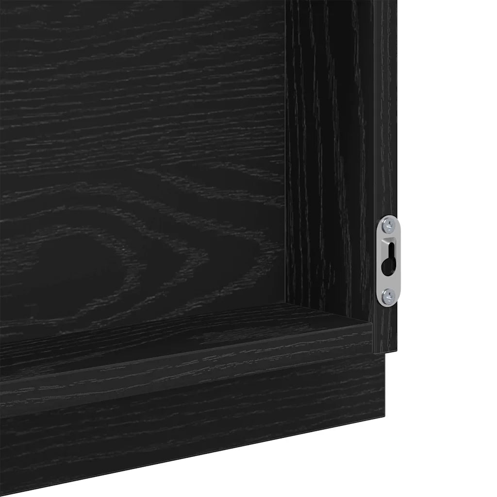 Specchio Rovere Nero 90 x 8,5 x 37 cm Legno multistrato