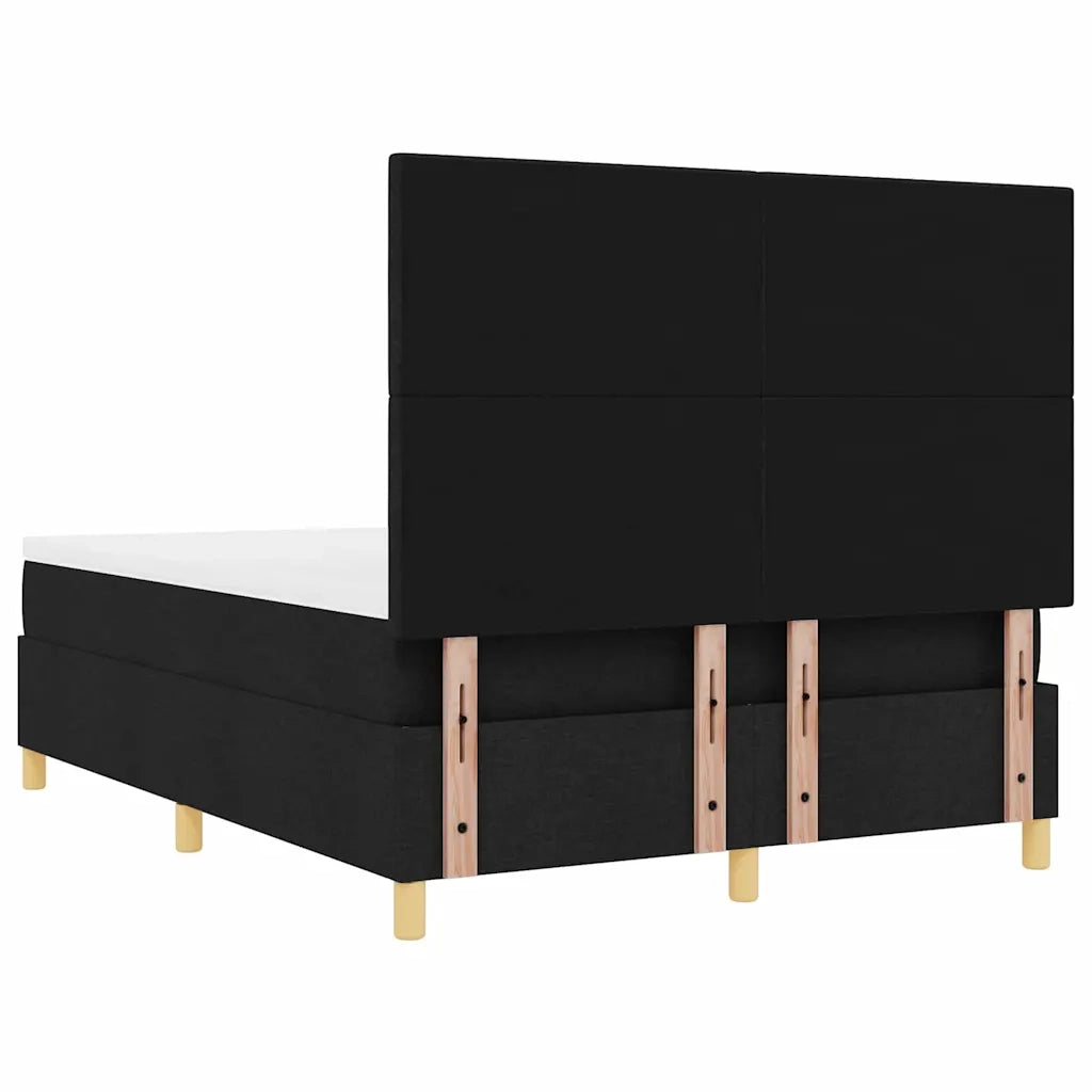 Letto a molle con materasso Nero 140 x 200 cm Tessuto 3339625