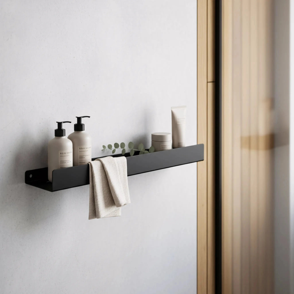 Mensola Da Bagno Sf04 60cm Black Matt