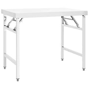 Tavolo da lavoro pieghevole professionale da cucina 100 x 60 x 80 cm in acciaio inox 02_0045425