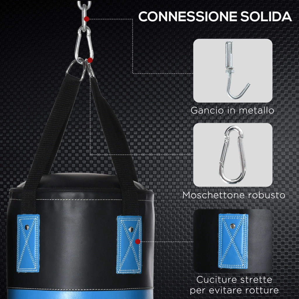 Set Sacco da Boxe con Guantoni ¨C Minimal ¨C Blu