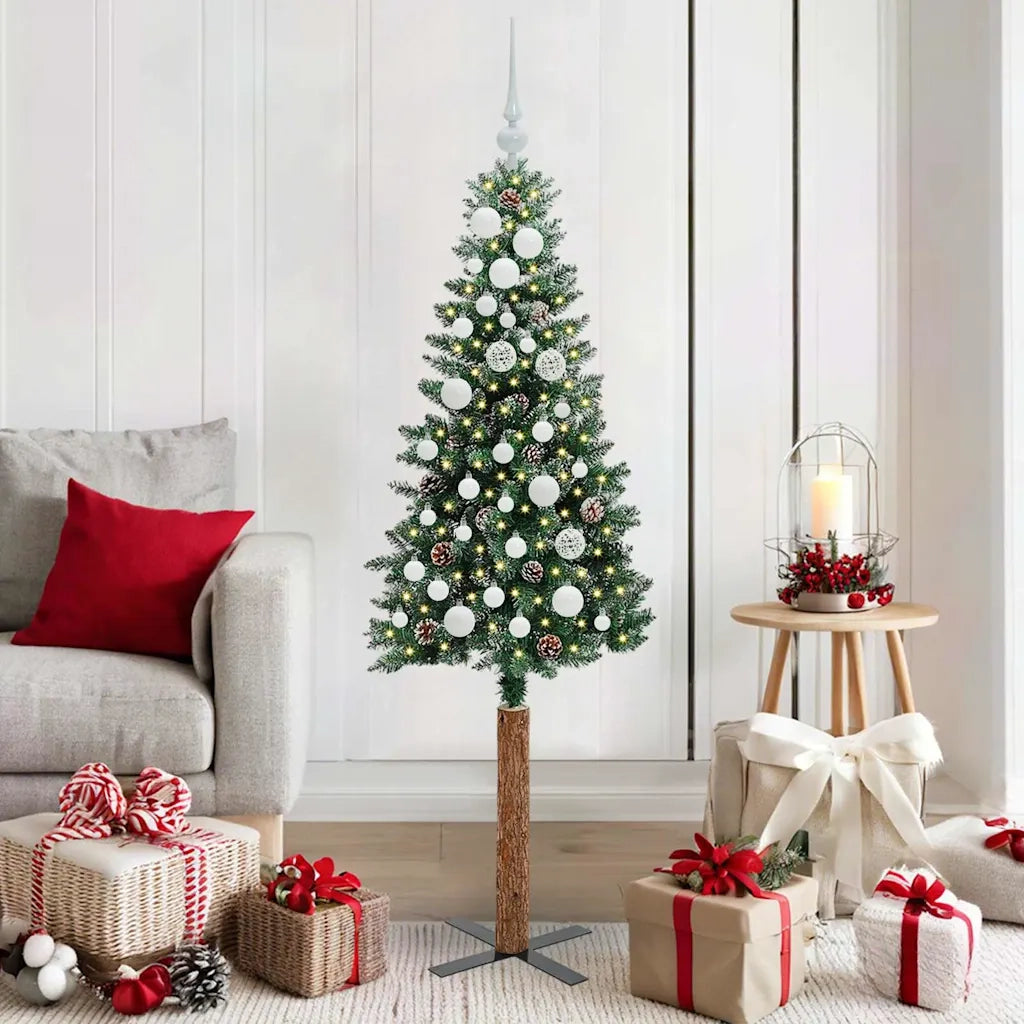 Albero di Natale | Decorazioni natalizie snodato con 150 LED con supporto Verde 150 cm