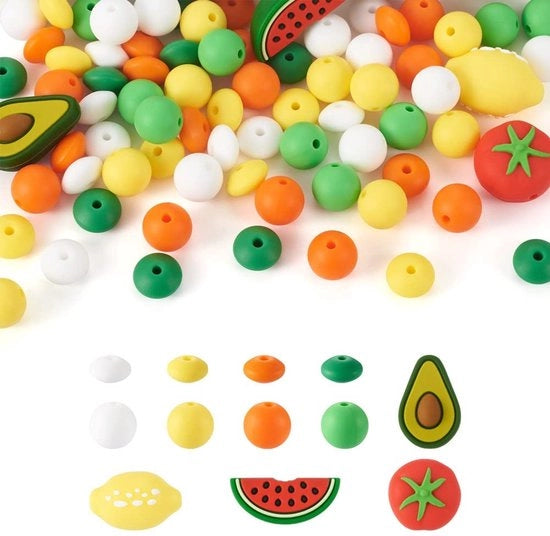 Kralen in Silicone 88 Stuks - Telai Ronde 12mm - Colori Misti - Gioielli Fai da Te - Telai per Telai di Perle - Ideali per Progetti Creativi