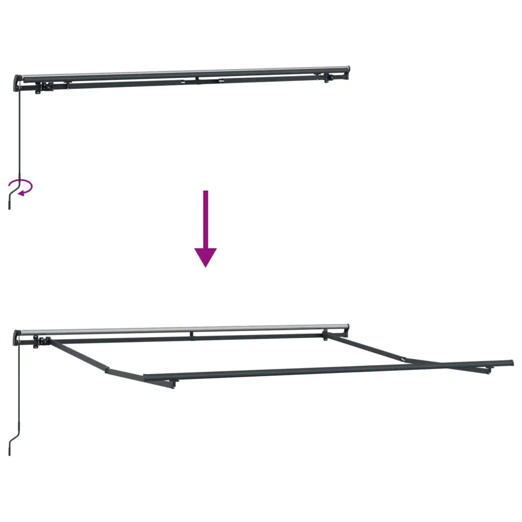 Tenda retrattile Tortora 3,5 x 2 m Tessuto 3425753