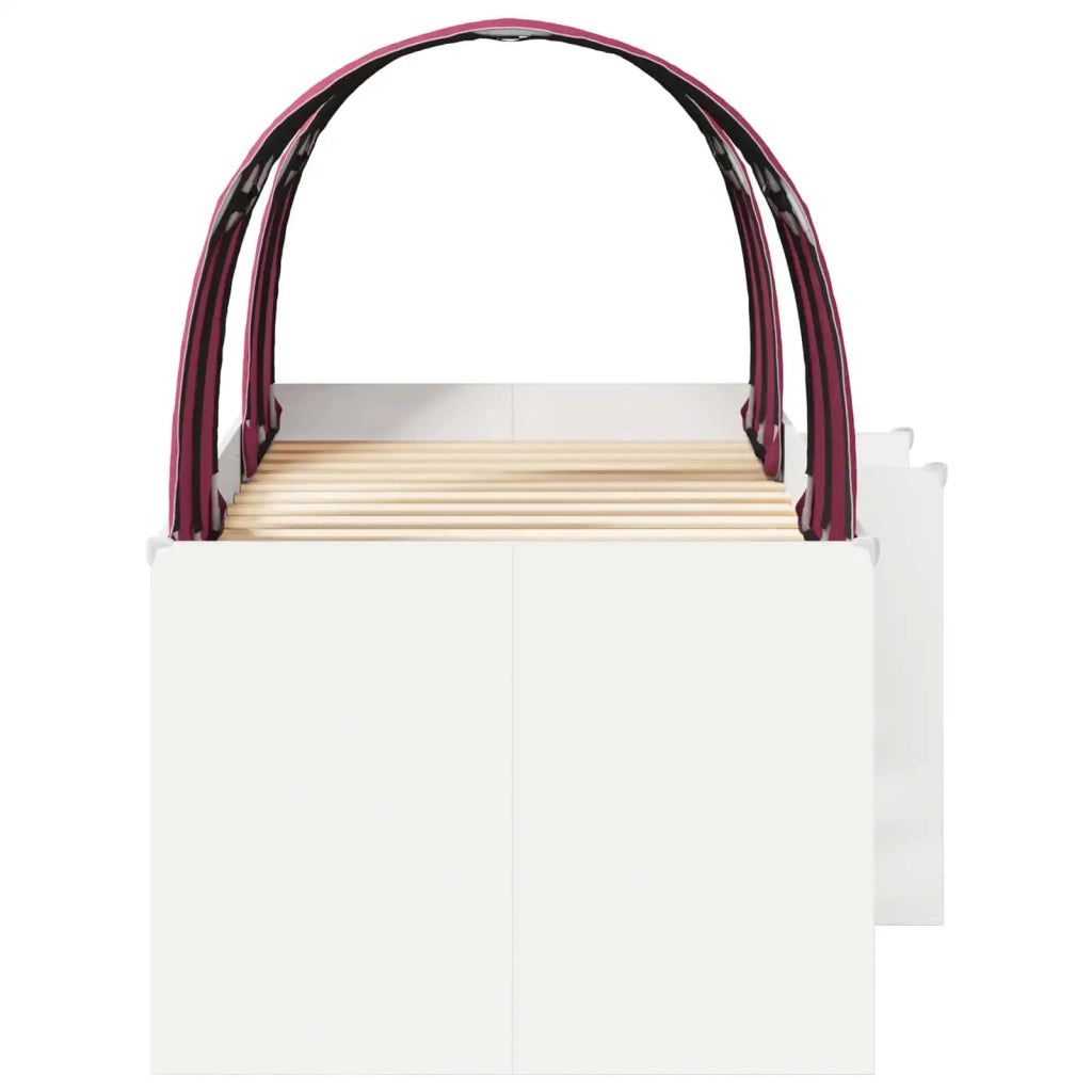 Letto con Tunnel 4 pcs Bianco e Rosso Legno ingegnerizzato 3423573