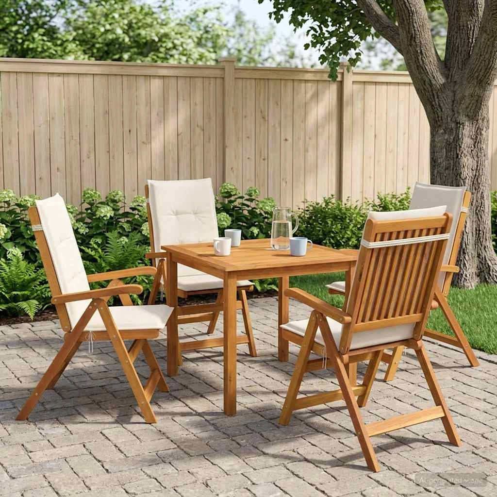 Set da pranzo da giardino 5 pezzi Naturale 3434596