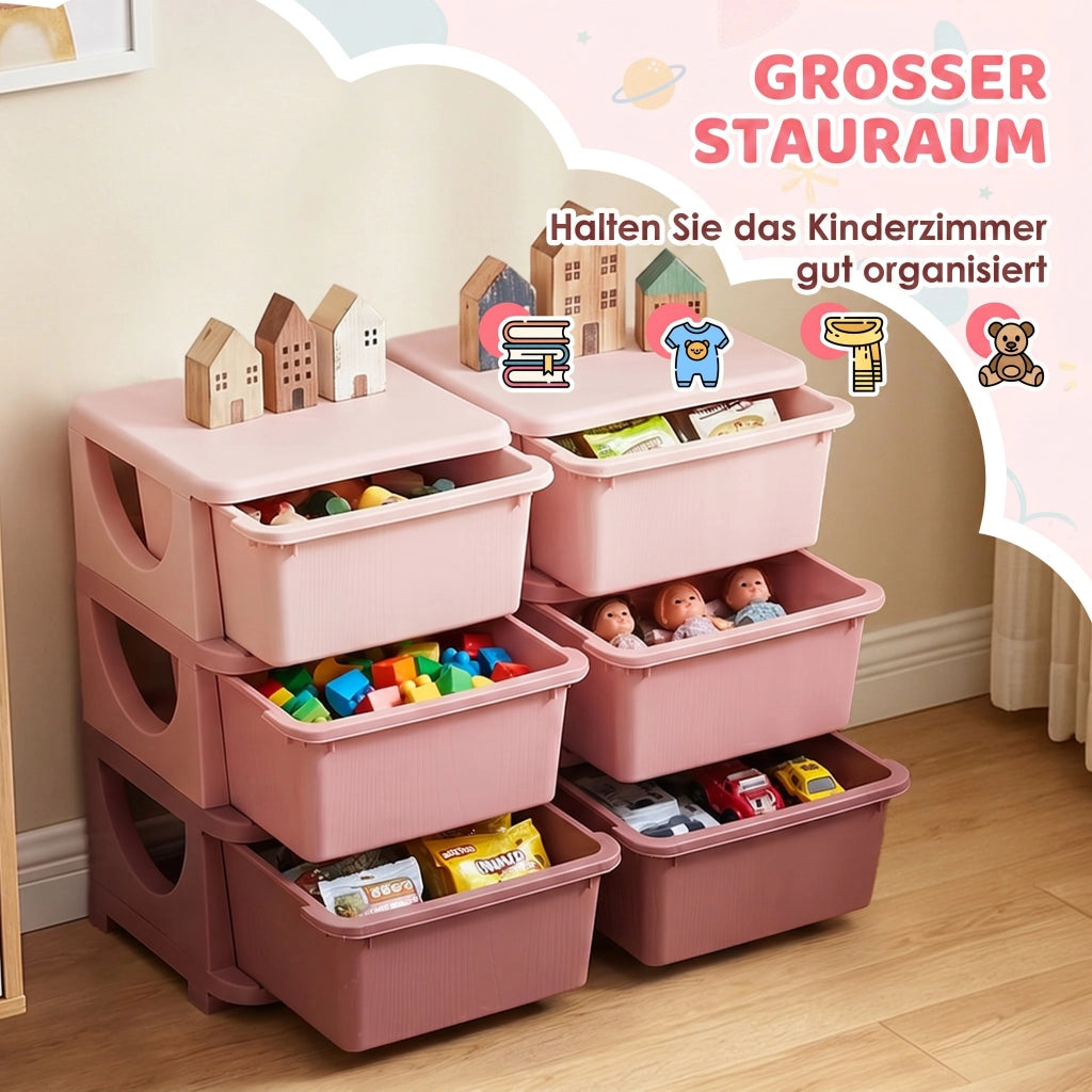 Cassettiera bambini 3 cassetti ¨C Minimal ¨C rosa