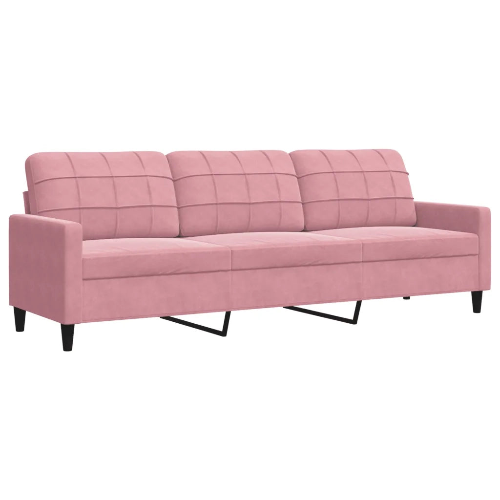 Set di Divani 4 pz con Cuscini e Rinforzi rosa in Velluto 3278464