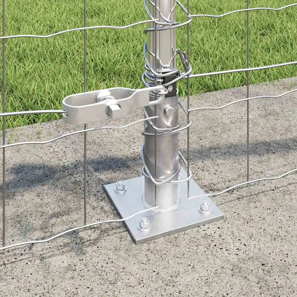 Recinzione da Giardino | Recinzione con Posto Argento 0,4 x 25 m Acciaio