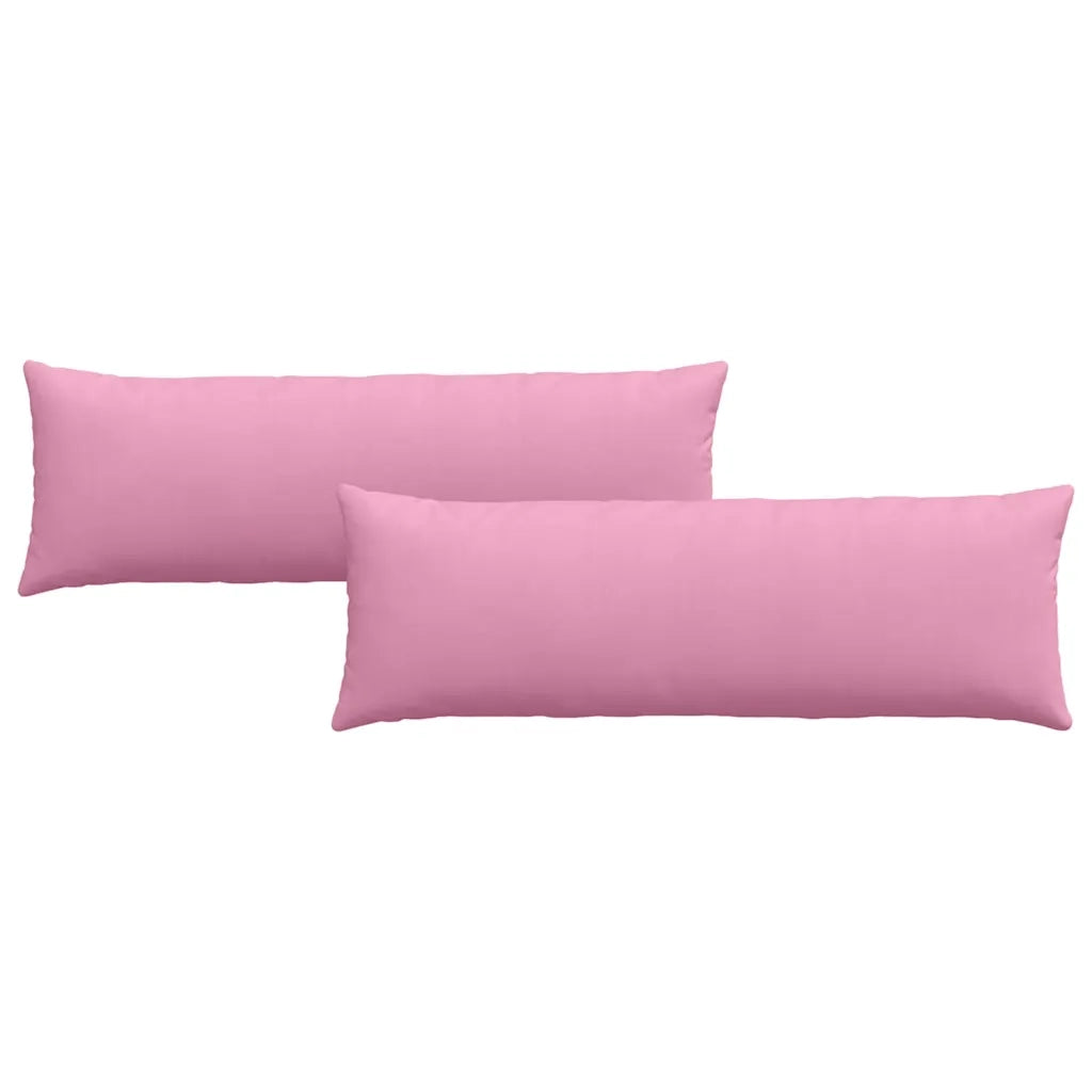 Cuscini da Divano 2 pz-Set di 2 Cuscini per Sofa Rosa 120 x 40 cm Tessuto