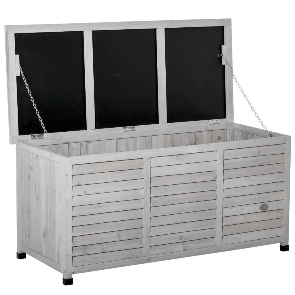 Cassa per Giardino in Legno ¨C Minimal ¨C 127x56x60 cm Grigio