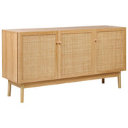Credenza a 3 ante in truciolato legno chiaro legno di pino stile Boho