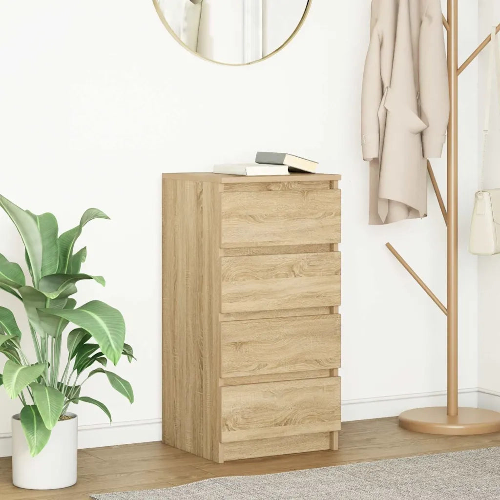 Credenza | Madia | Buffet da pranzo | Armadio da pranzo Rovere Sonoma 37,5x35x76 cm in Legno Multistrato