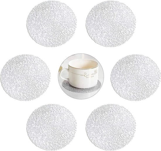 Antisalti - 6 pezzi - argento - metallo - 10 cm