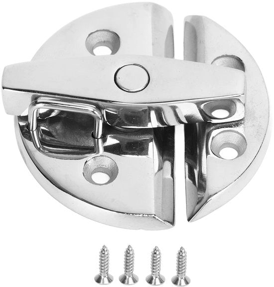 Fermo Spinotto Ronde per Barche Twist - Classe Marine RVS - Finestra Specchiata - 55 x 60 mm - 2 Pezzi - Adatto per Yacht/Camper - Blocco di Sicurezza