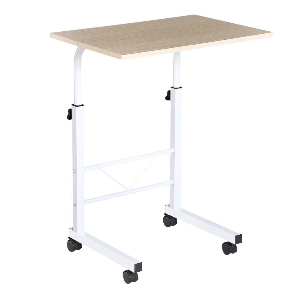 Tavolino con Ruote Regolabile ¨C Xylo ¨C Bianco 60x40x68-78cm