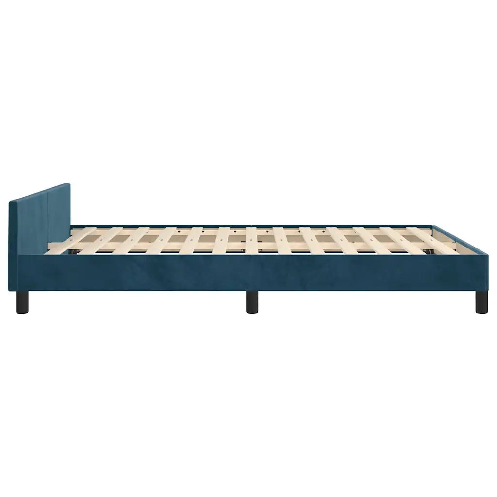 Giroletto senza Materasso-Struttura Letto Blu Scuro 140x200 cm Velluto 816912
