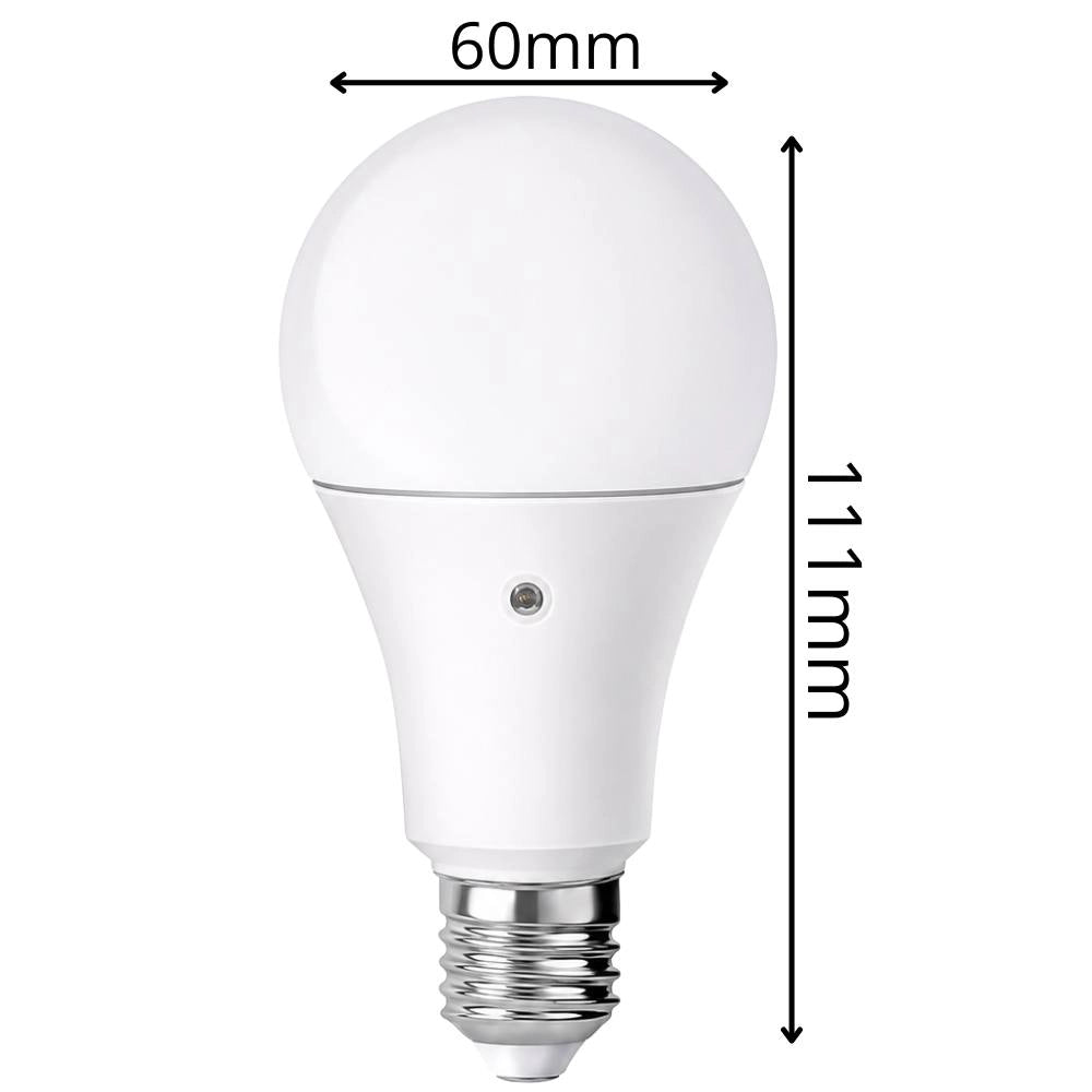 Lampadina led goccia a60 e27 9w 4000k 810lm con sensore crepuscolare *** numero pezzi 5, confezione 1