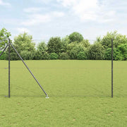Palo della recinzione Grigio 25 x 1,5 m (rete da 25 mm) Acciaio