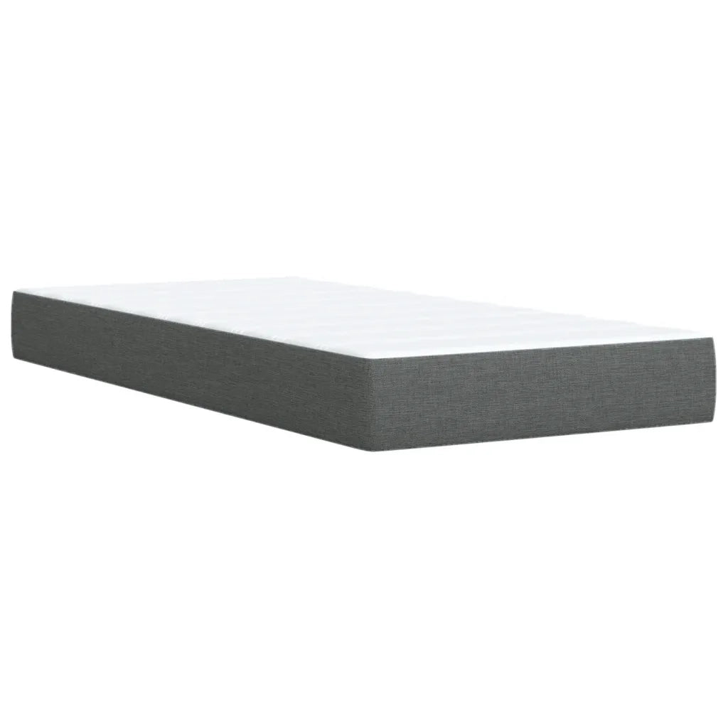 Giroletto a Molle con Materasso Grigio Scuro 90x200 cm Tessuto 3285772