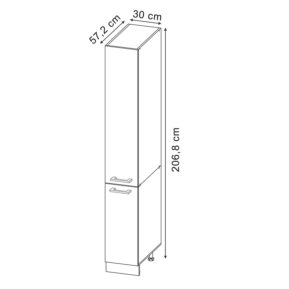 Vicco Armadio da farmacia Nero lucido 30 cm