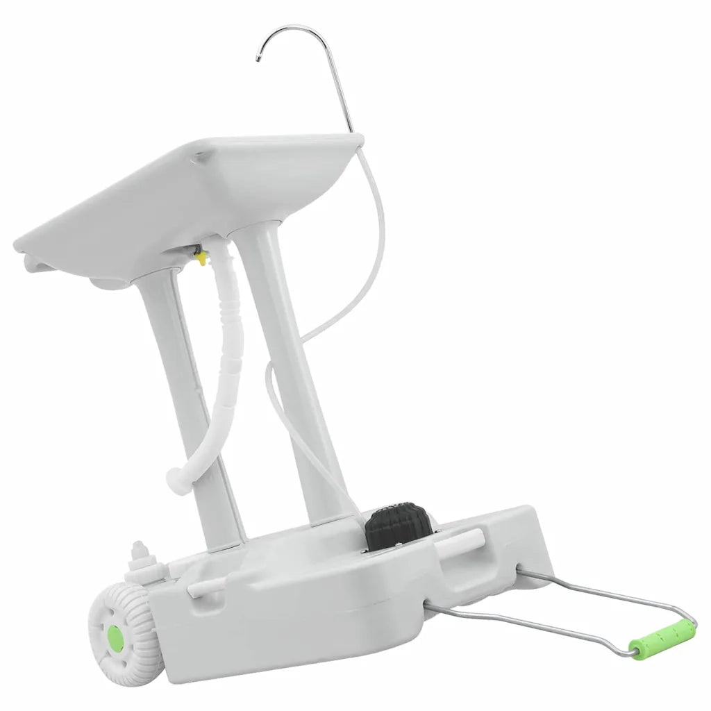Stand per Lavaggio Mani da Campeggio con Ruote Grigio 42001432