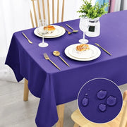 Tavolo in panno blu, impermeabile, lavabile, tovaglia per tavolo per sala da pranzo, giardino, festa, matrimonio o uso domestico, 135x180cm