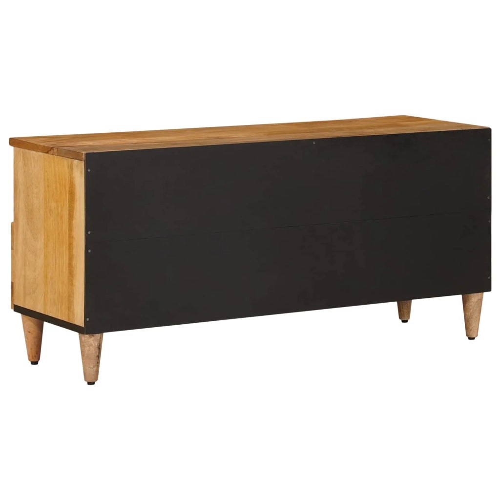 Mobile TV Naturale 100 x 33 x 46 cm Legno di mango massello 4018278