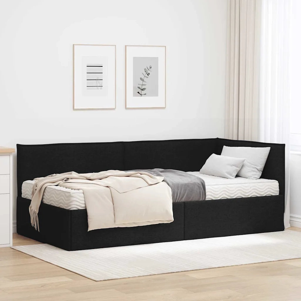 Struttura Letto Angolare con Materasso 2 pcs Verde Velluto 3394007