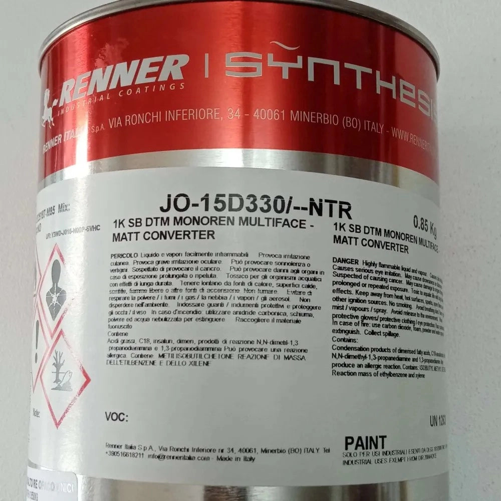 Renner monoren 1kg smalto opaco - tutti i ral 7000 - base nitro a rapida essiccazione, colore  grigio ferro - ral 7011