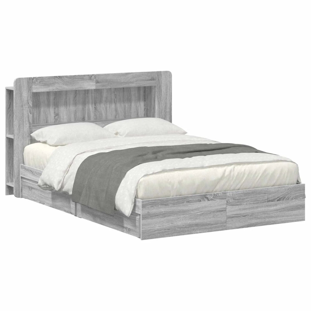Telaio del letto con storage Sonoma grigio 150 x 200 cm 3433674