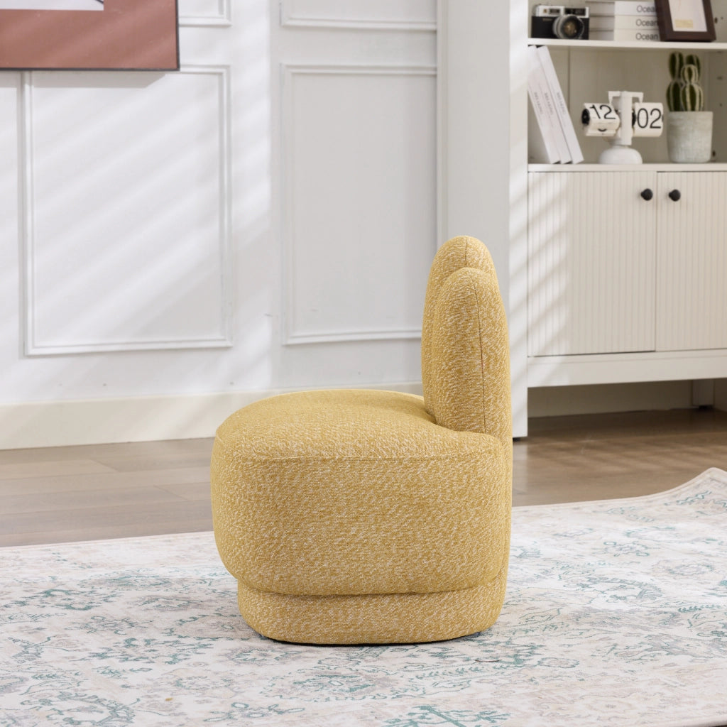Poltrona pouf a forma di coniglio - con rivestimento morbido - per soggiorno - in tessuto giallo