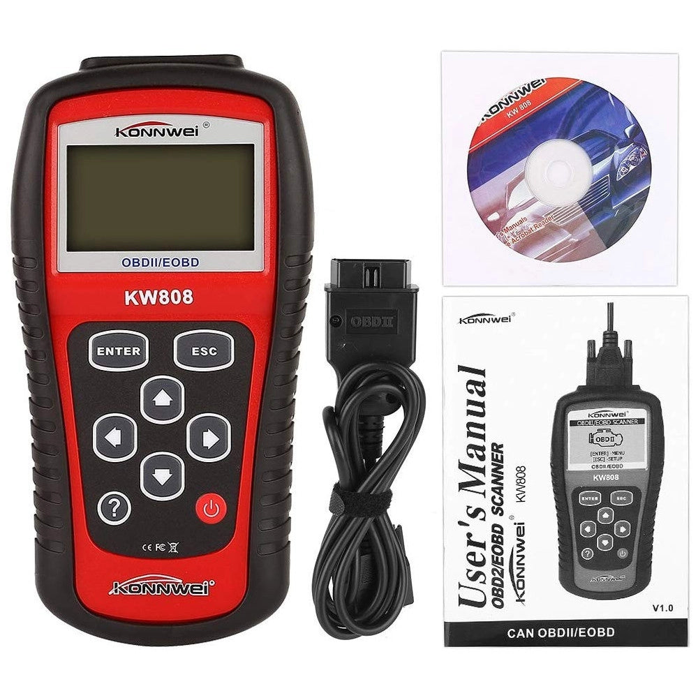 Trade Shop - Tester Obd Obd2 Obdiieobd Pcm Lettore Codice Codici Diagnosi Errori Auto Kw808 -