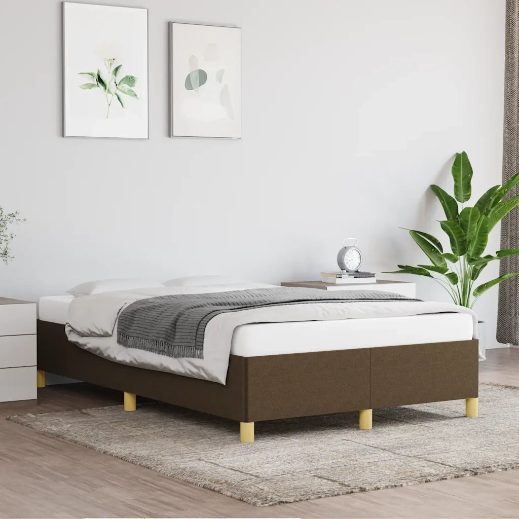 Giroletto senza Materasso-Struttura Letto Marrone Scuro 80x200 cm in Tessuto 624705